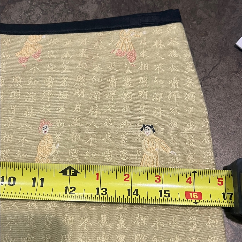 Vintage Green Printed Pencil Skirt with Fringe - Picture 8 of 8